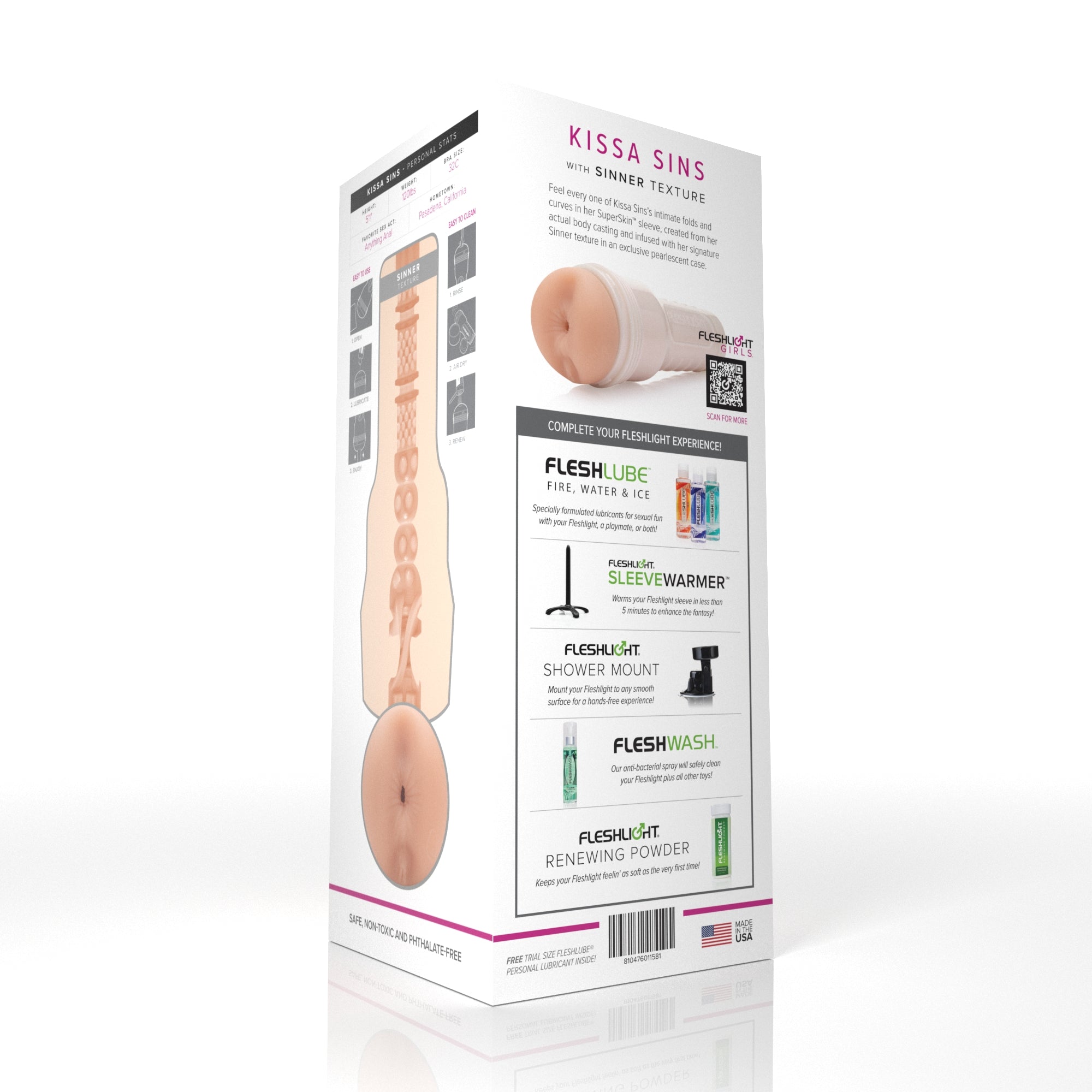 Kissa Sins Fleshlight Sinner (Butt) With case Fleshlight